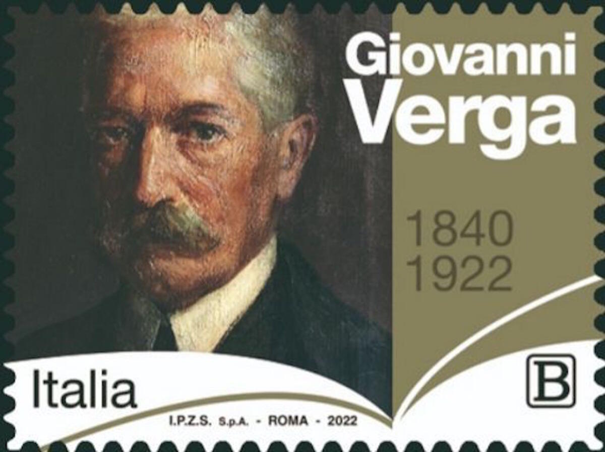 Nel centenario della scomparsa un francobollo dedicato a Giovanni Verga - Roma, 27 gen. (askanews) - Un francobollo per celebrare Giovanni Verga: oggi la cerimonia di presentazione a Catania con l'annullo filatelico. Nella Sala dell'Esedra del Teatro Antico di Catania, sede del Parco Archeologico di Catania e della Valle d
