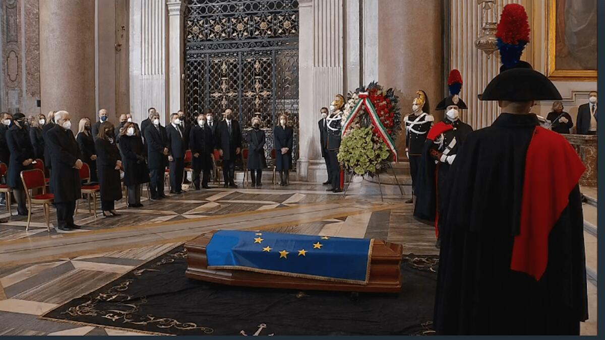 L'ultimo saluto a David Sassoli, «un uomo di parte e un uomo di tutti» - 