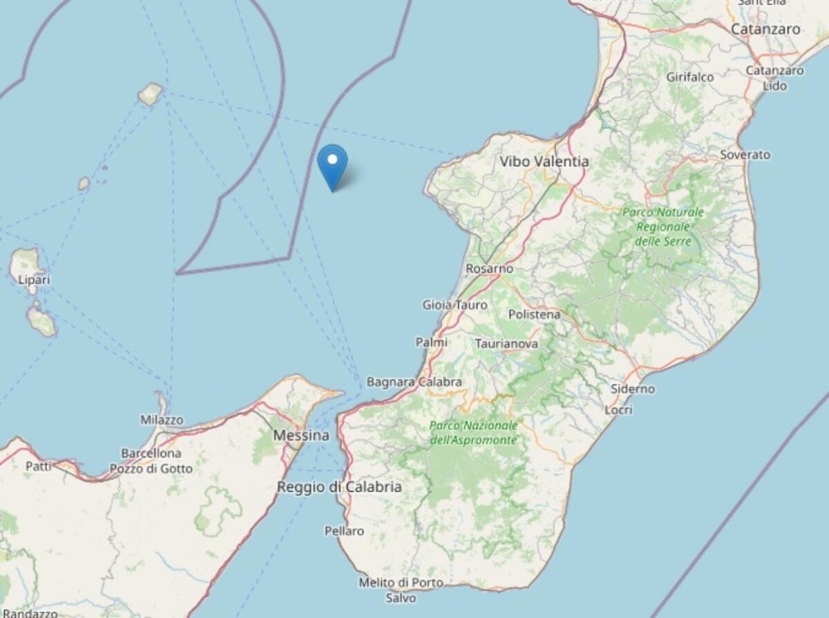 Calabria, terremoto al largo della costa: registrata scossa magnitudo ML 4.1 - 