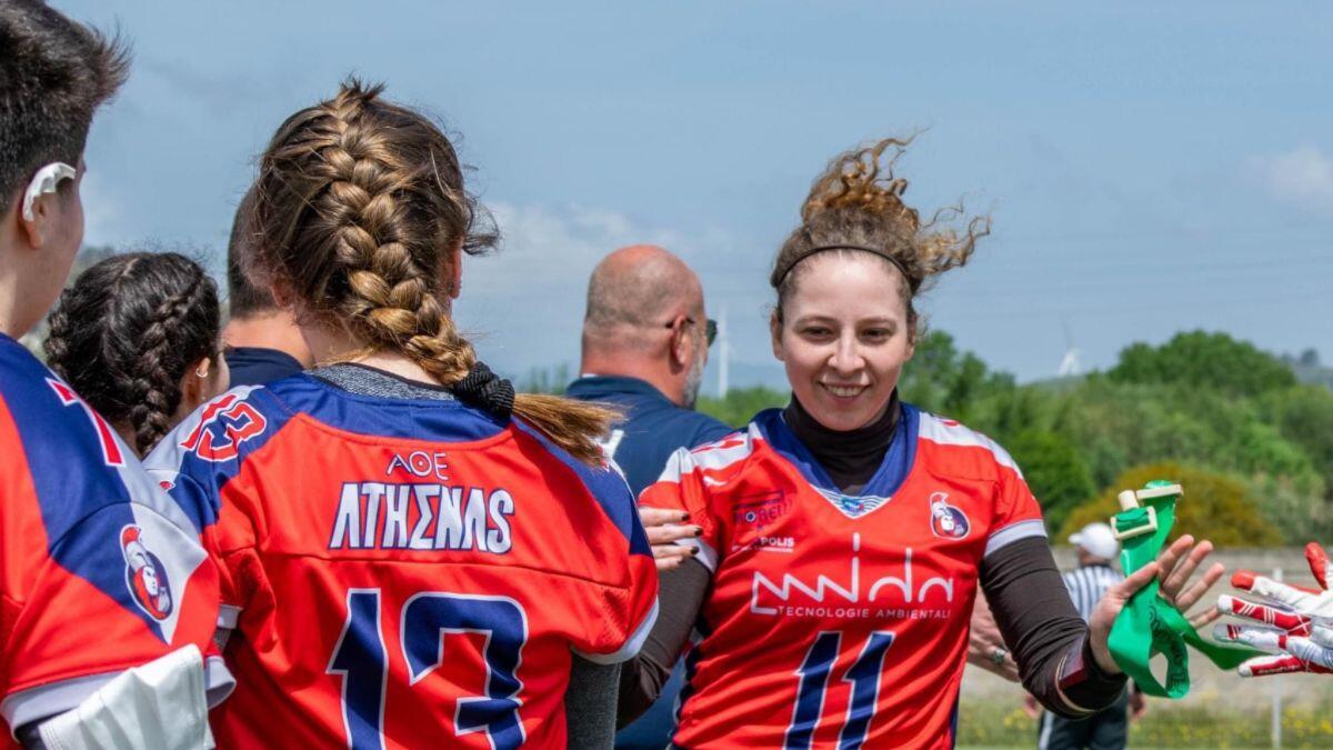 Le Athenas Pucci e Loiacono al raduno del Blue Team di Flag Football - 