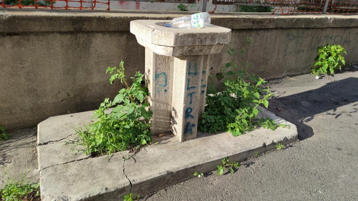 Crotone, fontanelle: arredamenti in disuso tra erba e rifiuti - 