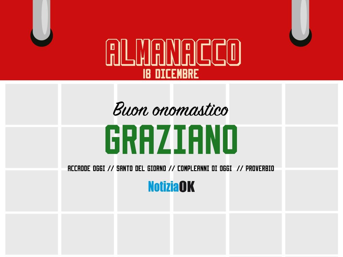 Almanacco | Domenica 18 dicembre, San Graziano: accadde oggi, compleanni e proverbio del giorno - 