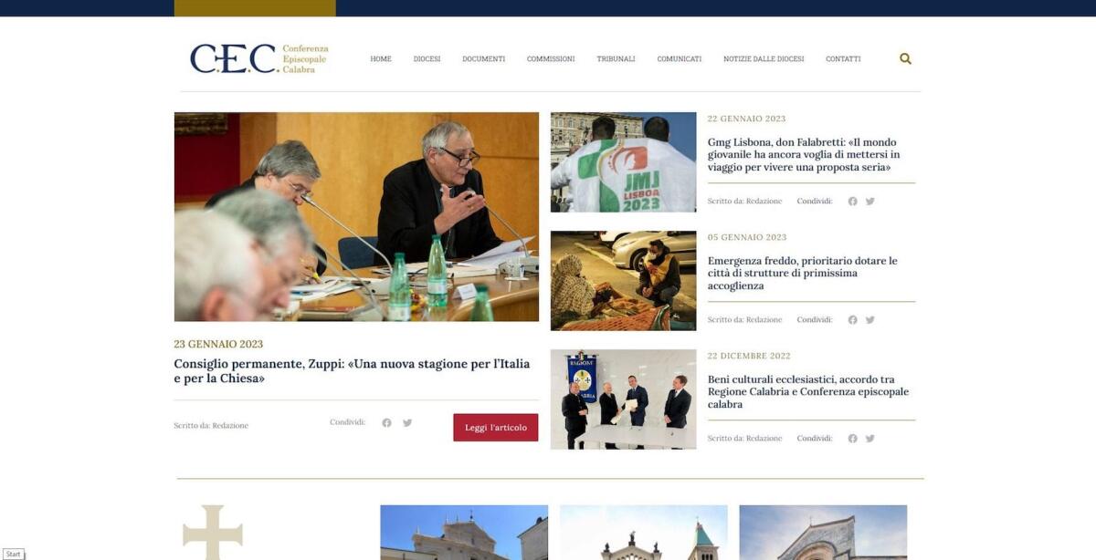 Online il nuovo sito della Conferenza Episcopale Calabra - 