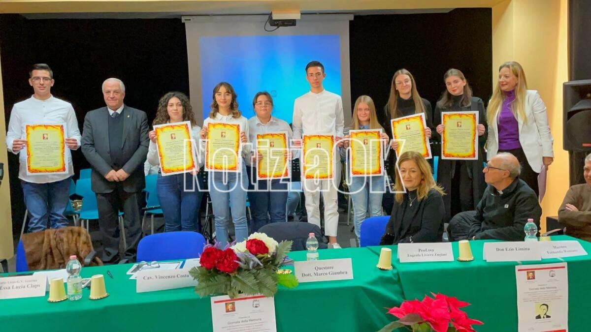 #27Gennaio | Al Liceo Musicale Scaramuzza i premi del concorso Giovanni Palatucci - 