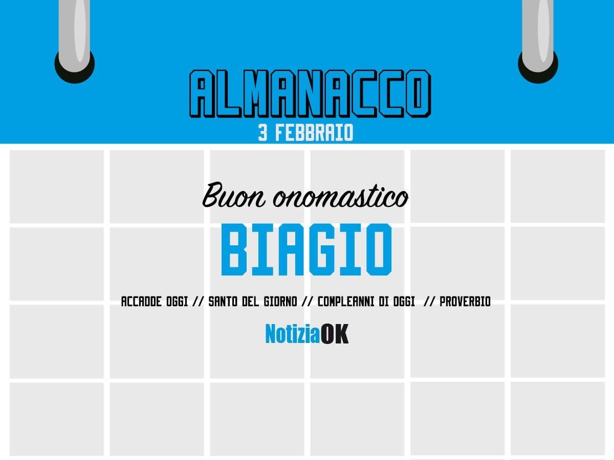 Almanacco | Venerdì 3 febbraio, San Biagio: accadde oggi, compleanni e proverbio del giorno - 
