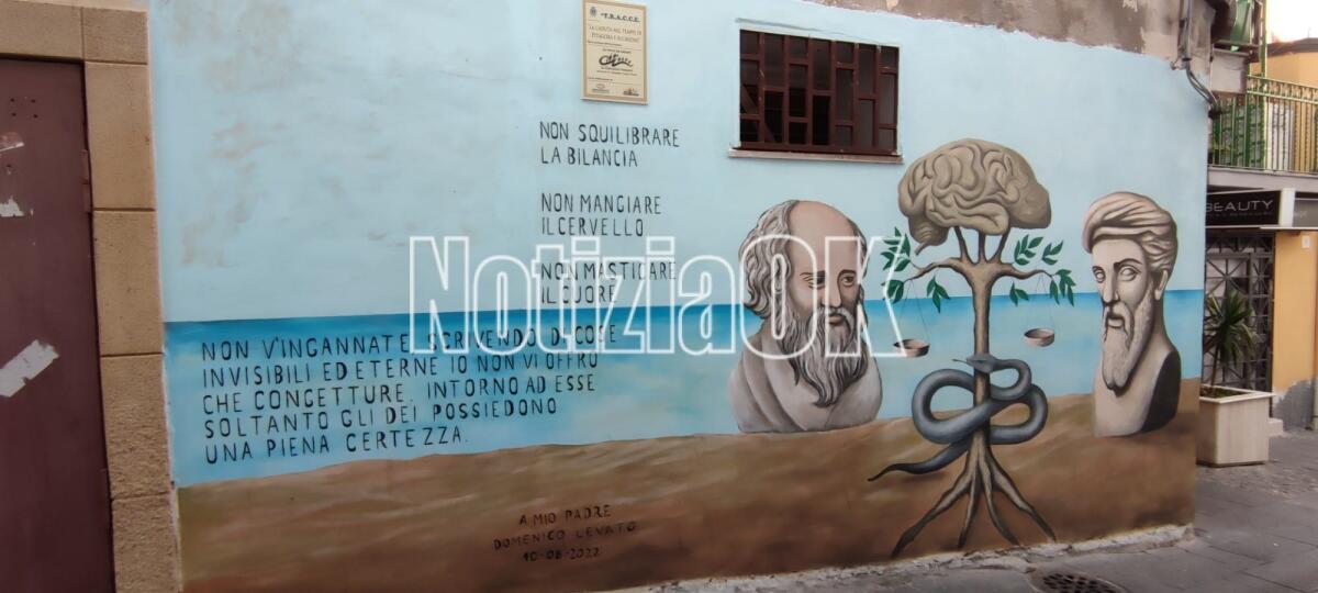 Crotone, Pitagora e Alcmeone ricordati in un murale nel cuore della città - 
