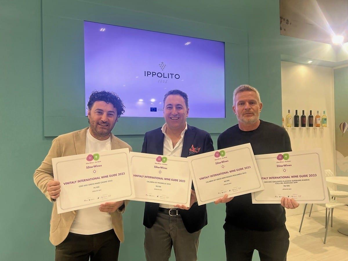 Cirò Marina - La cantina Ippolito 1845 premiata con quattro etichette nel “5StarWines” - 