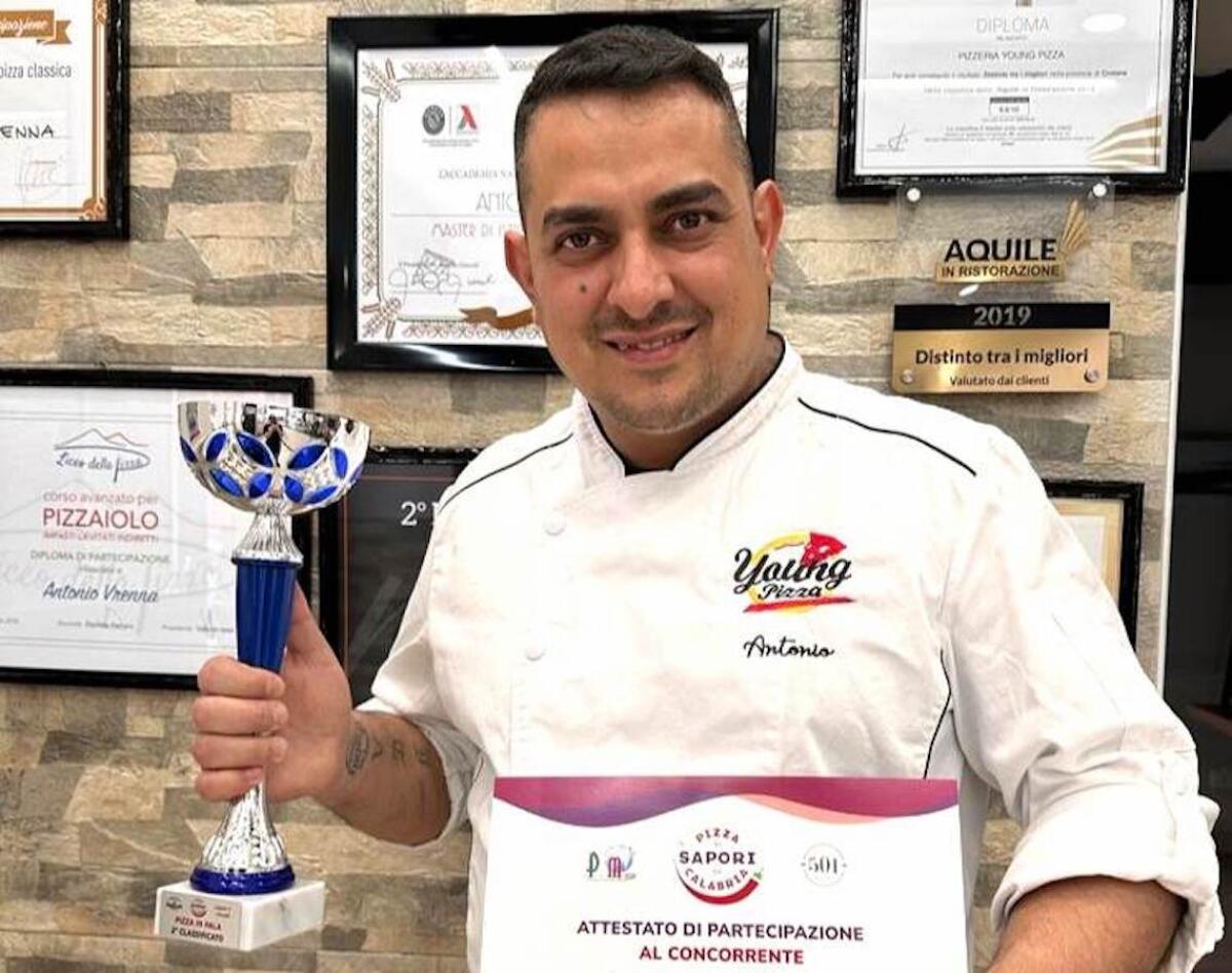 Pizza ai sapori di Calabria, Antonio Vrenna conquista il secondo posto nella sua categoria -