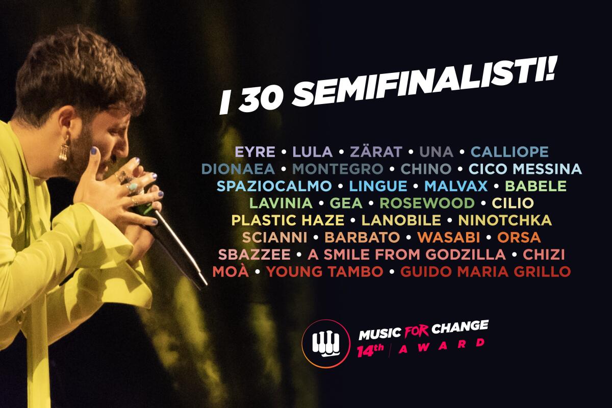 Music for change: annunciati i 30 semifinalisti - 