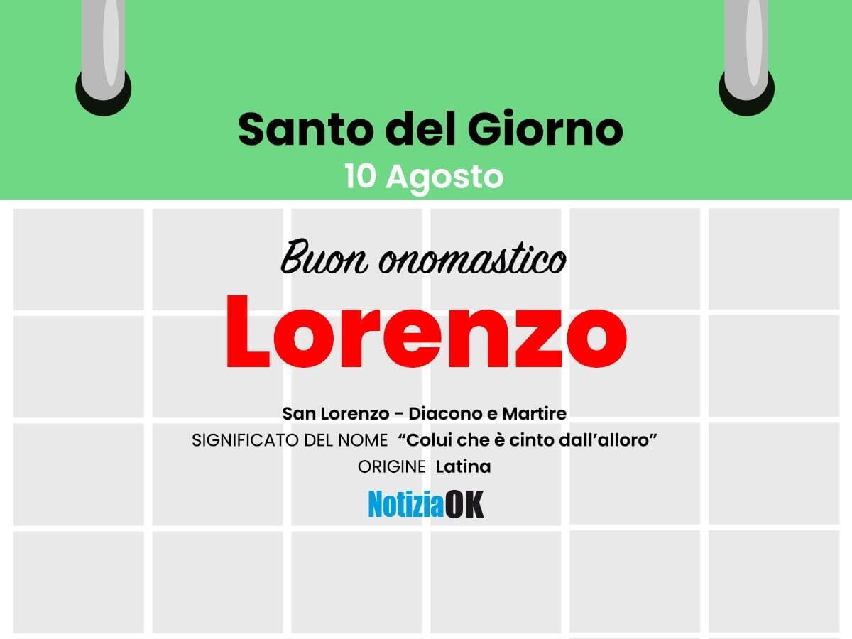 Onomastico: il Santo del giorno è San Lorenzo - 