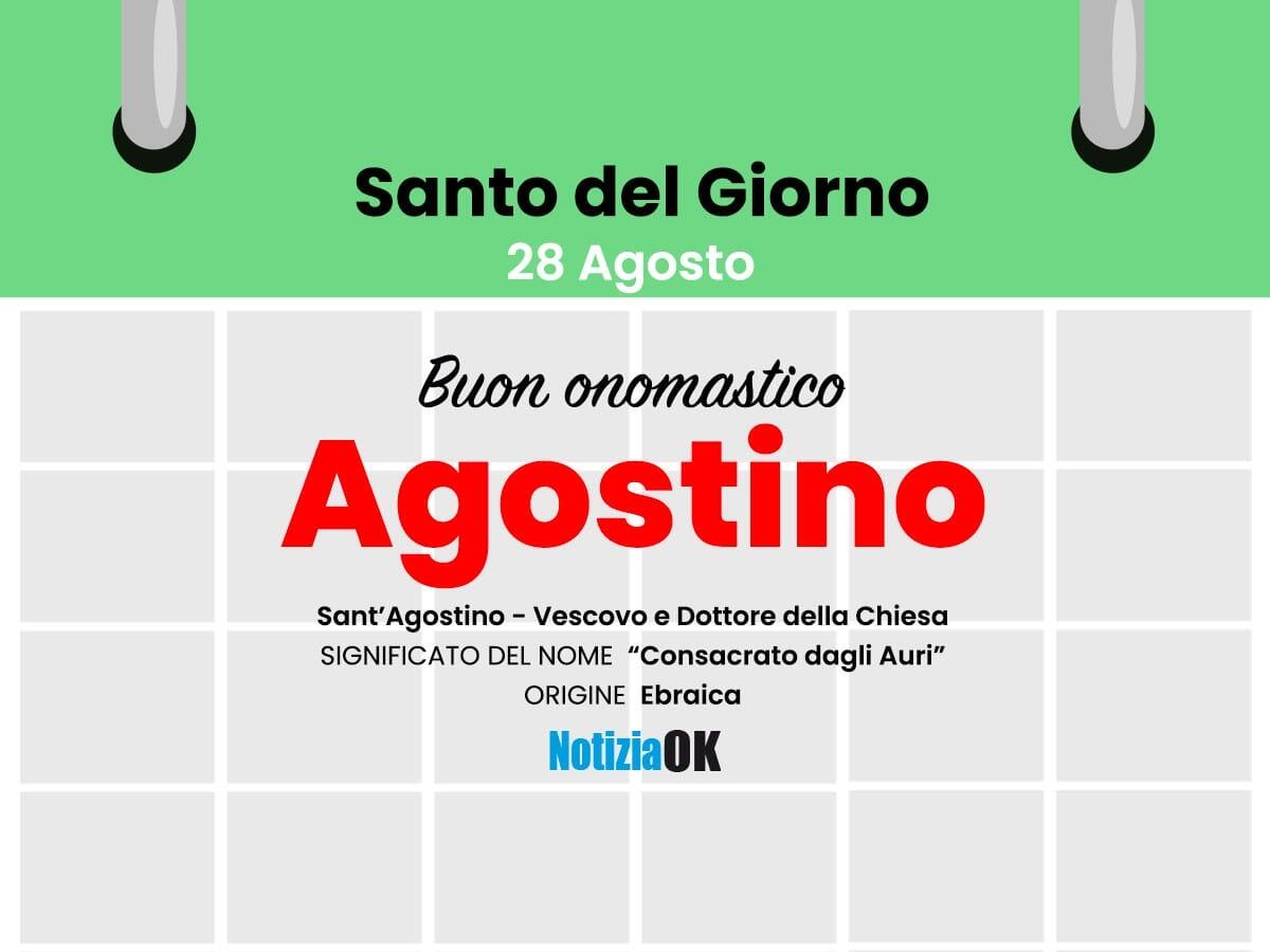 Onomastico: il Santo del giorno è Sant'Agostino - 