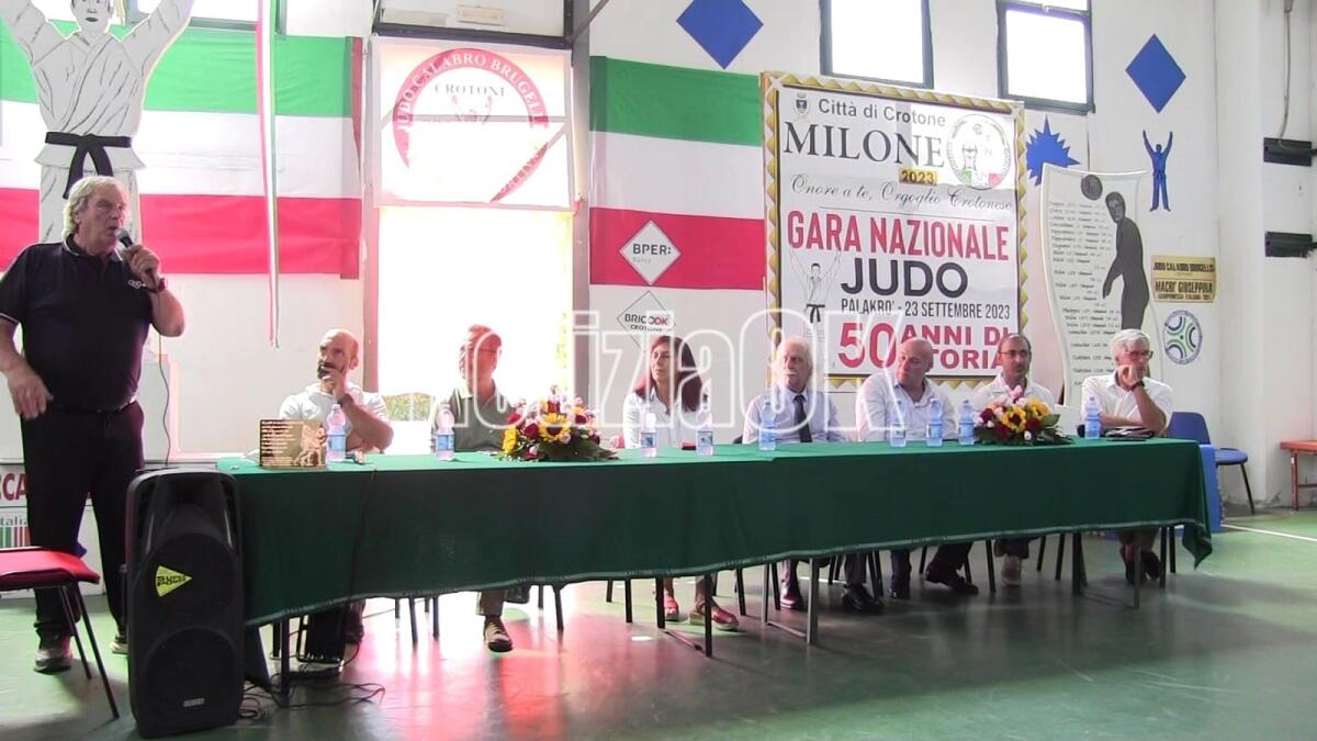 Crotone capitale dello Sport: 50 anni di Judo Calabro Brugellis con il Trofeo Milone - Aldo Brugellis, Giuseppe Trocino, Filippo Sestito, Maria Giovanna Bellezza, Enzo Migliarese, Vincenzo Voce, Luca Bossi, Michele D'oppido