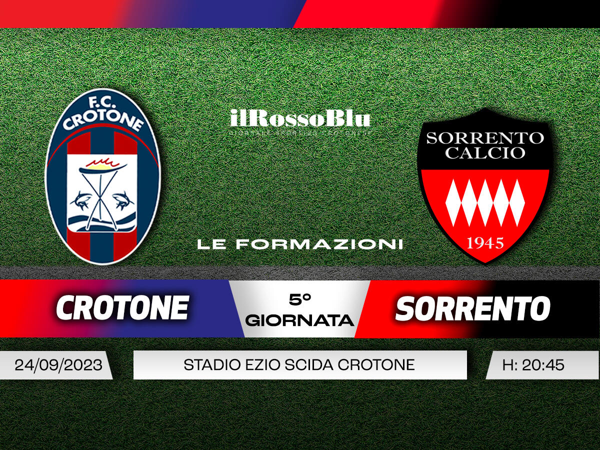 #CrotoneSorrento | Le formazioni: Zauli cambia un uomo a reparto - 