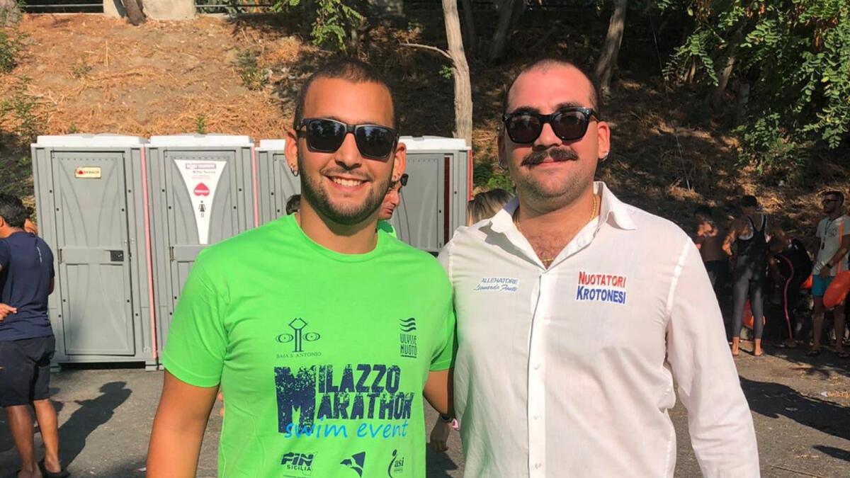 NuotatoriKrotonesi - Leonardo e Lorenzo Fonte alla 10 km di Milazzo - 