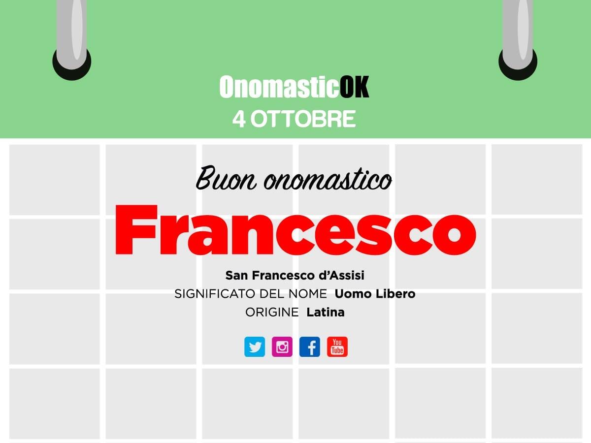 Onomastico: il Santo del giorno e San Francesco d'Assisi - 