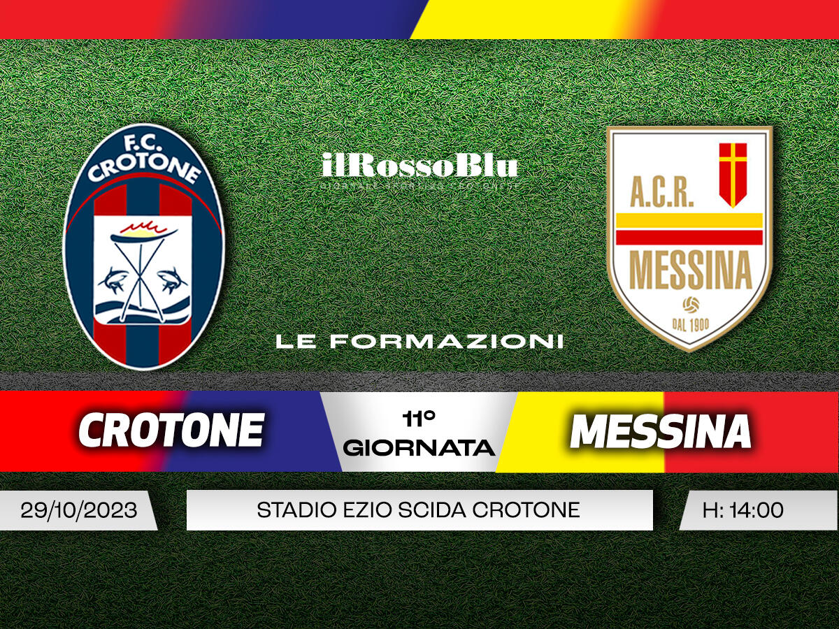#CrotoneMessina | Le Formazioni: Un ritorno nell'undici di mister Zauli - 