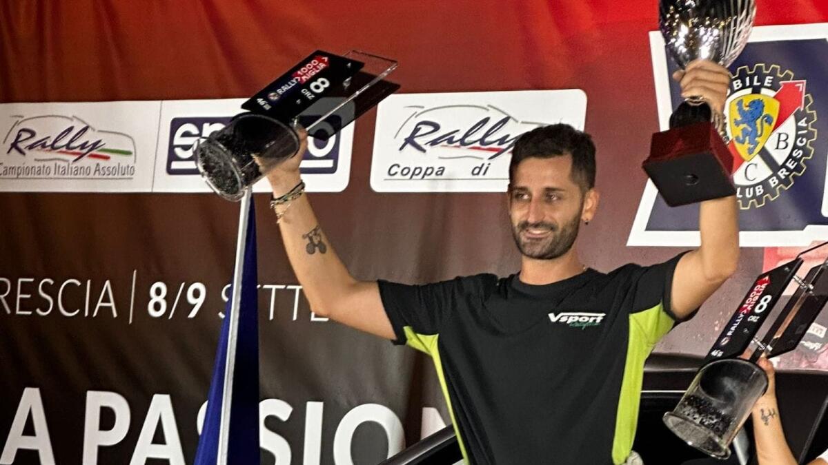 Cristian Grimaldi in alto alla Rally 1000 miglia 2023 - 