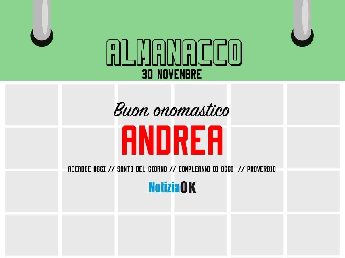 Onomastico: il Santo del giorno è Sant'Andrea - 