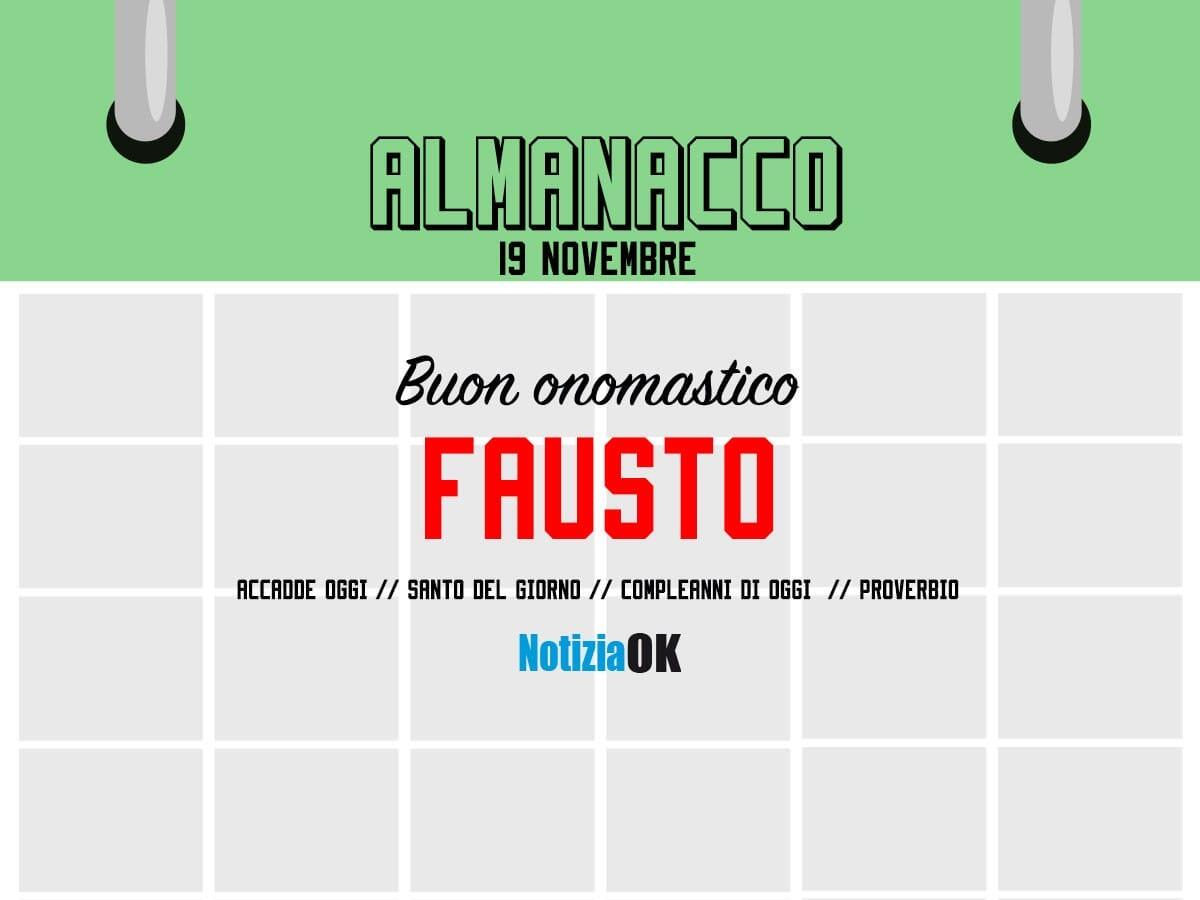 Onomastico: il Santo del giorno è San Fausto - 