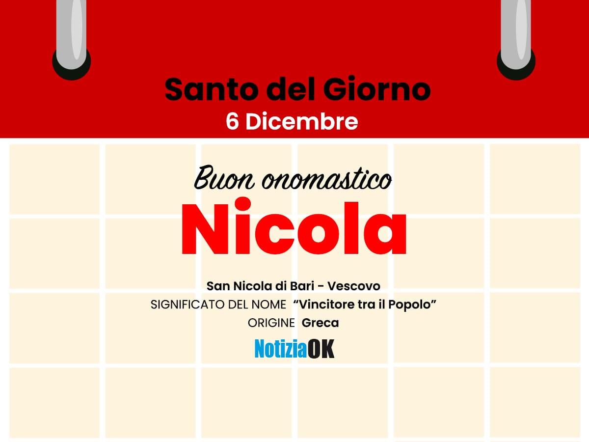 Onomastico: il Santo del giorno è San Nicola - 