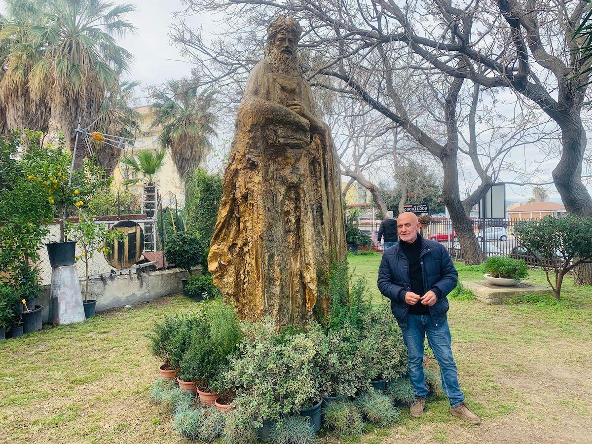 Crotone - Gaspare: la statua di Pitagora  pronta per la colata di bronzo - 