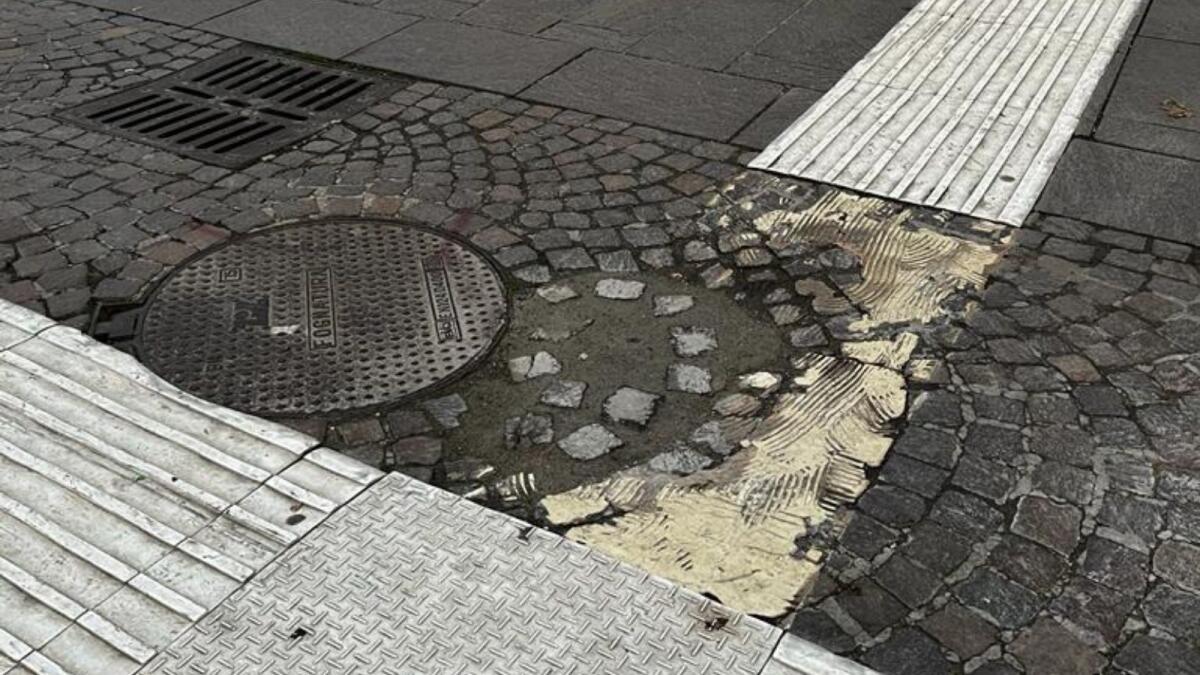 Cosenza - Molinaro (Lega):  Degrado dei percorsi tattili per ciechi e ipovedenti su Corso Mazzini a Cosenza - 