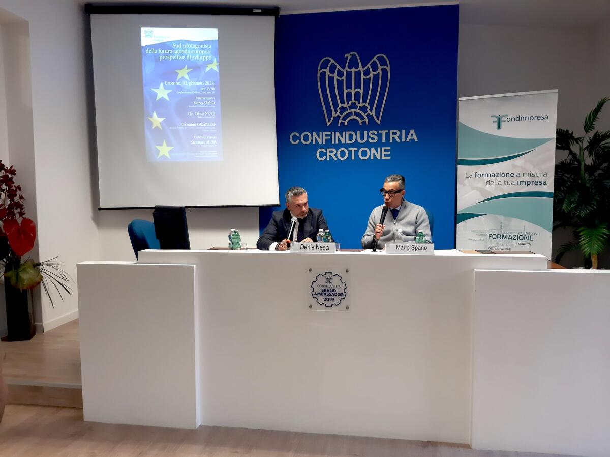 L'on. Nesci a Crotone: «Il Mezzogiorno ha le potenzialità per svolgere un ruolo da protagonista» - 
