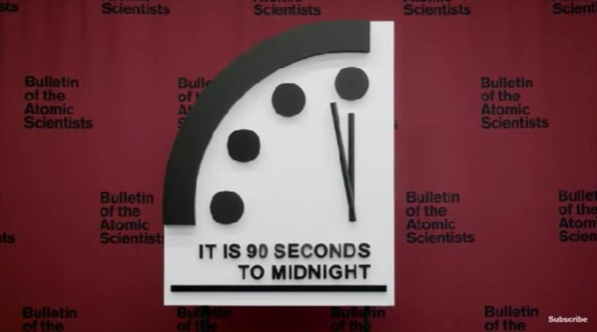 Orologlio dell'Apocalisse: il mondo a 90 secondi dalla fine secondo il Bullettin of the Atomic Sscience and Security Board - 
