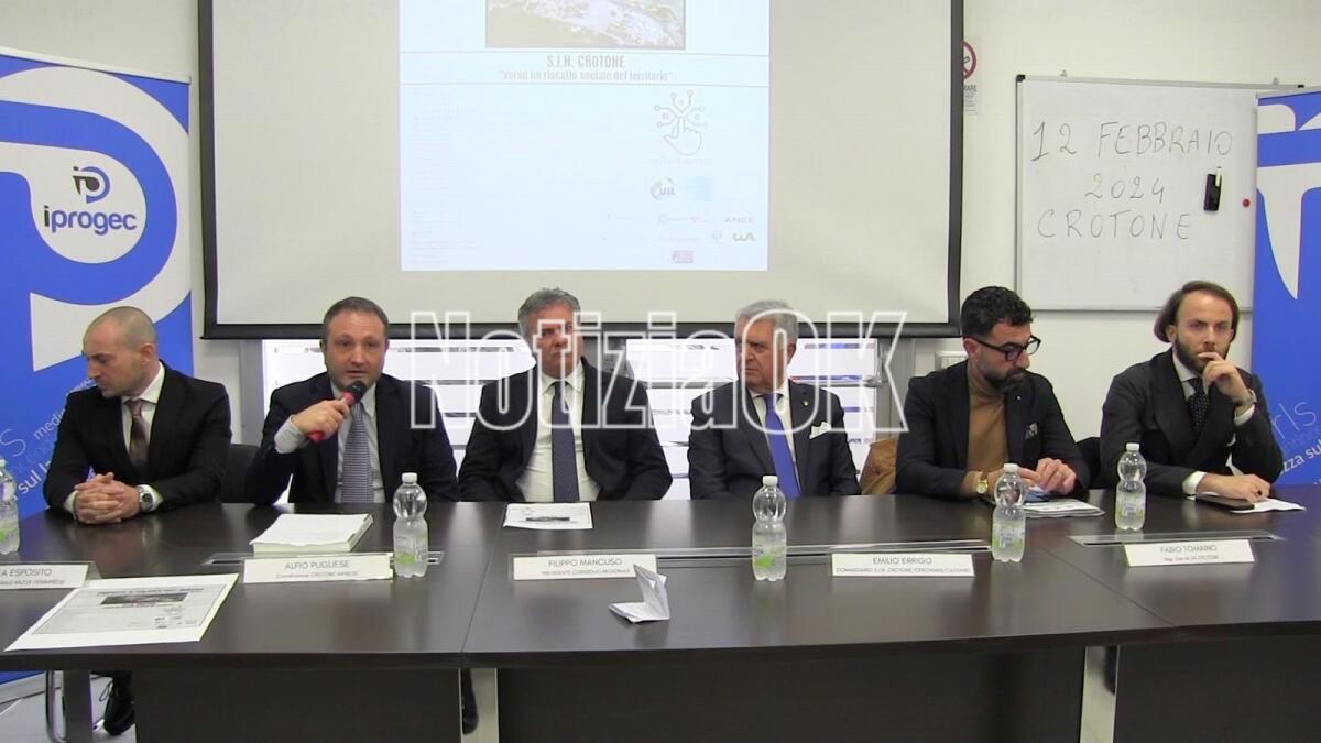 (Video) Dai suoli inquinati alla produzione di energia pulita, si comincia a progettare il "post bonifica" di Crotone - Andrea Esposito, Alfio Pugliese, Filippo Mancuso, Emilio Errigo, Fabio Tomaino, Domenico Arilli