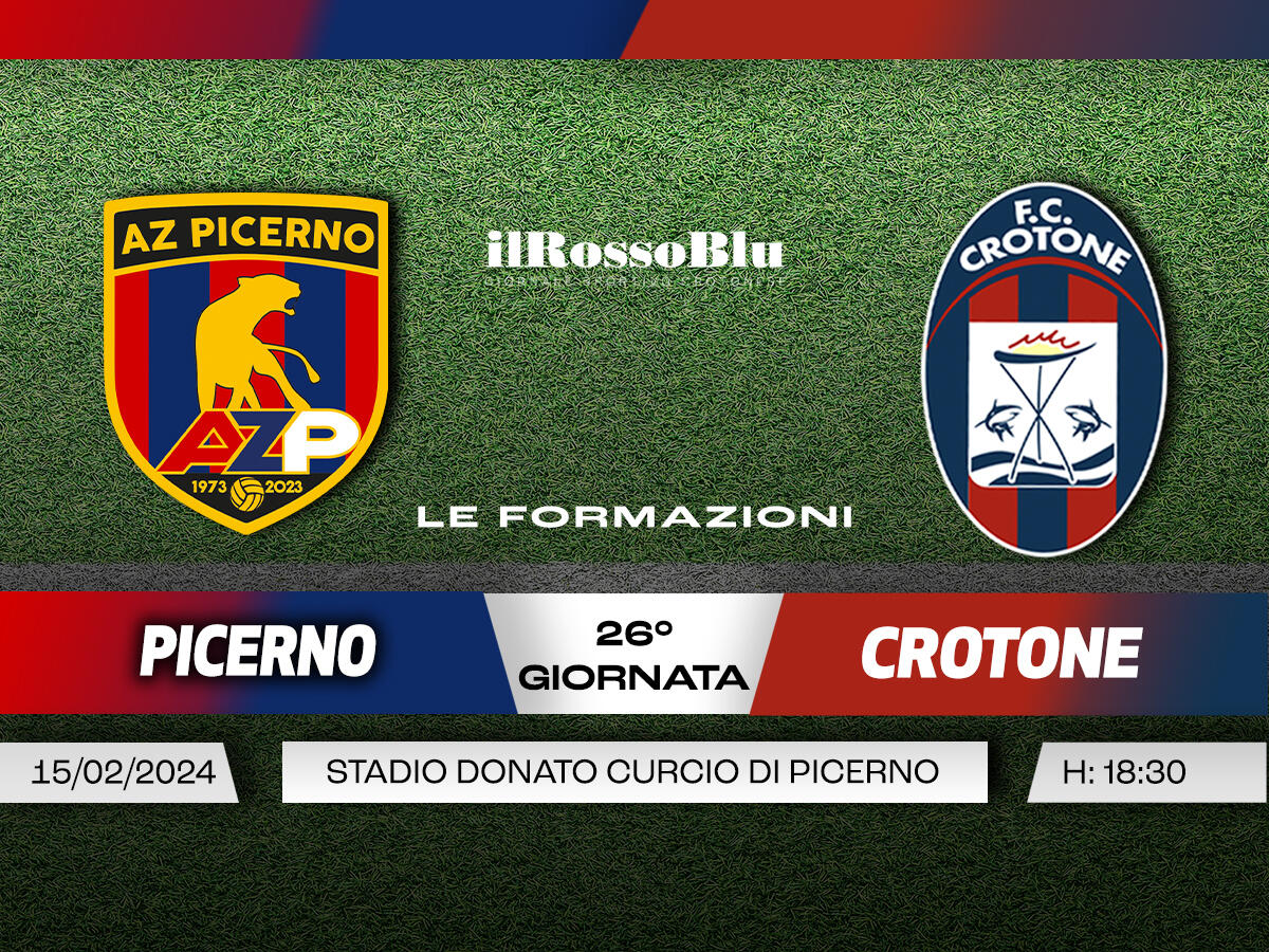 #PicernoCrotone | Le Formazioni - Novità in tutti i reparti per Zauli - 
