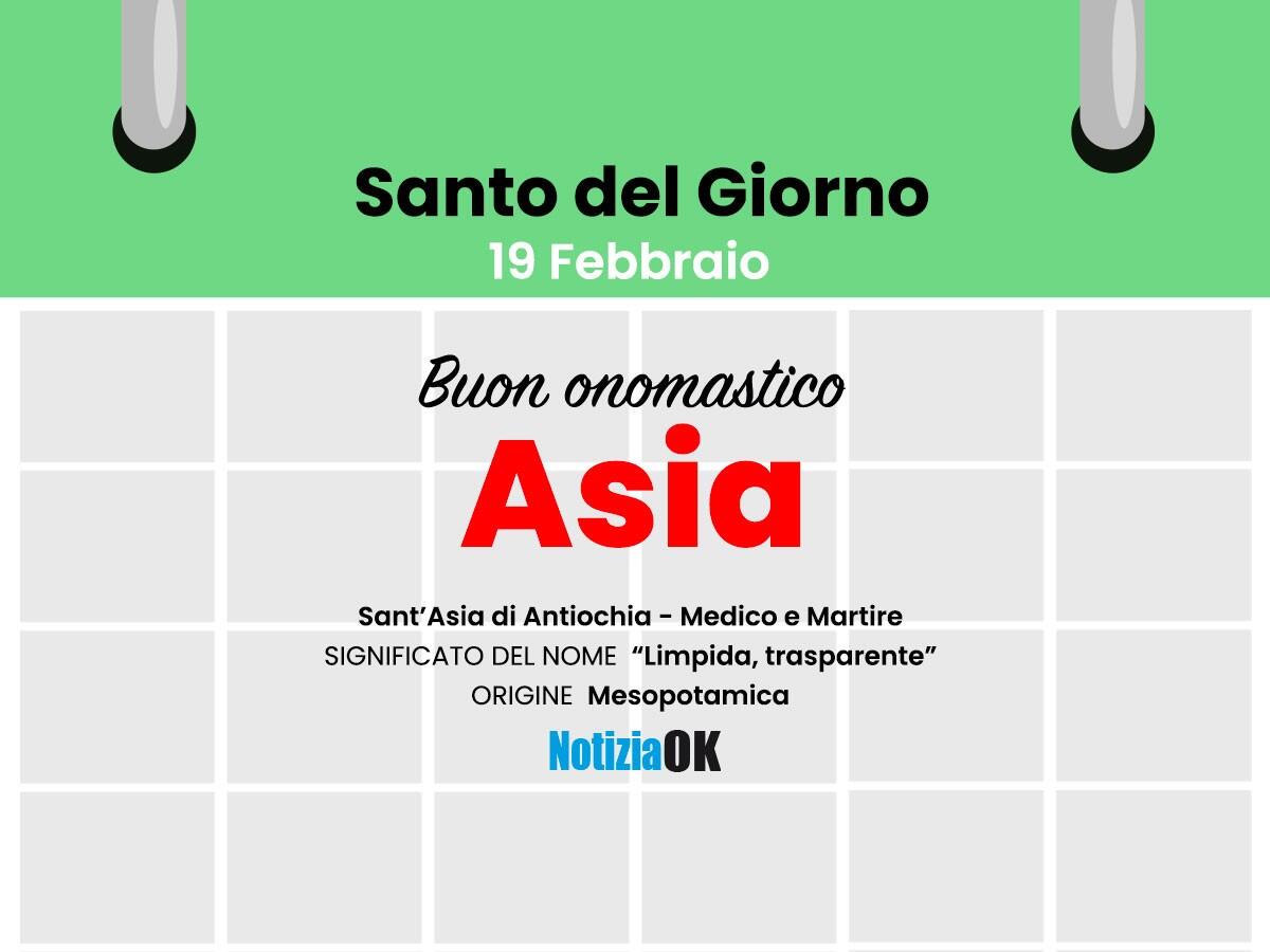 Onomastico - Il Santo del giorno è Santa Asia - 