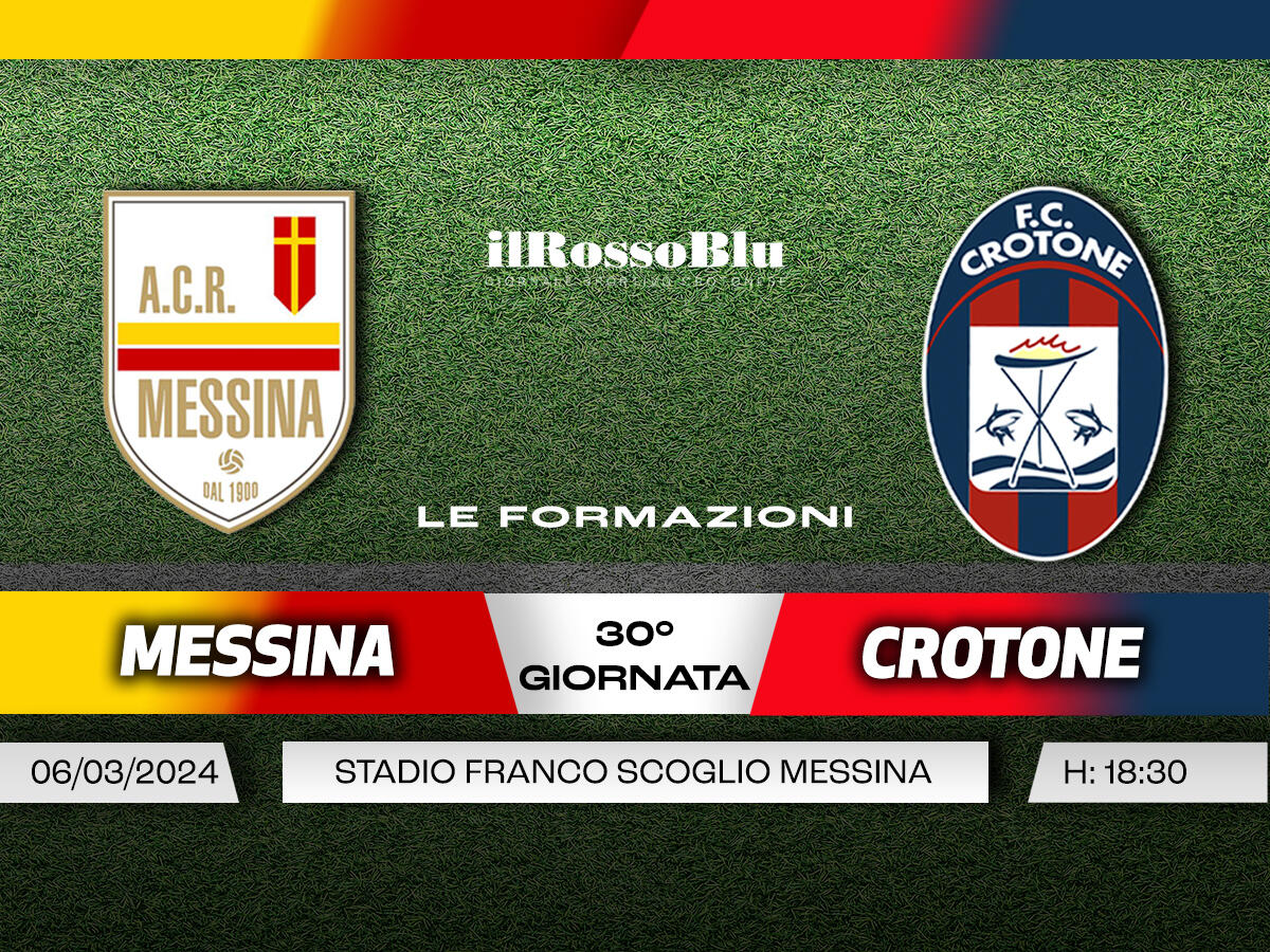 #MessinaCrotone | Le formazioni: Baldini mette in campo tre novità tra i rossoblù - 