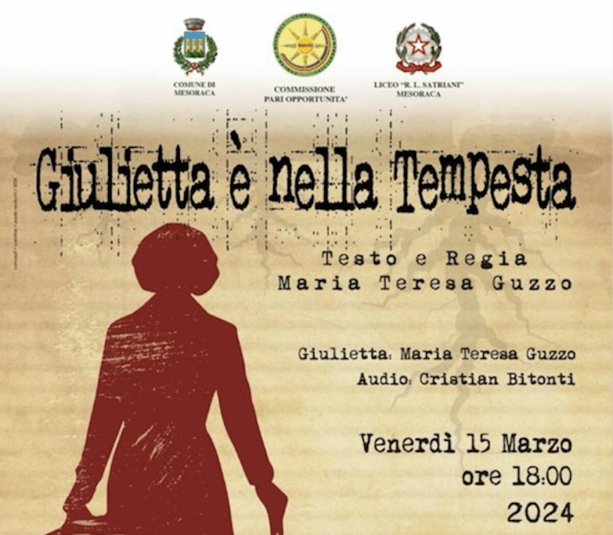 Mesoraca - A teatro con Maria Teresa Guzzo a sostegno degli alunni del Satriani con diverse abilità - 