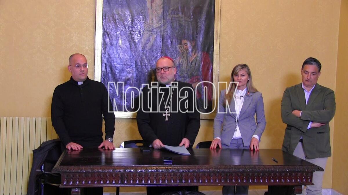 La ristrutturazione della Cattedrale è "un segno pasquale di rinascita" - Don Gino Gulizia, Monsignor Angelo Panzetta, Stefania Argenti, Francesco Lorenzo