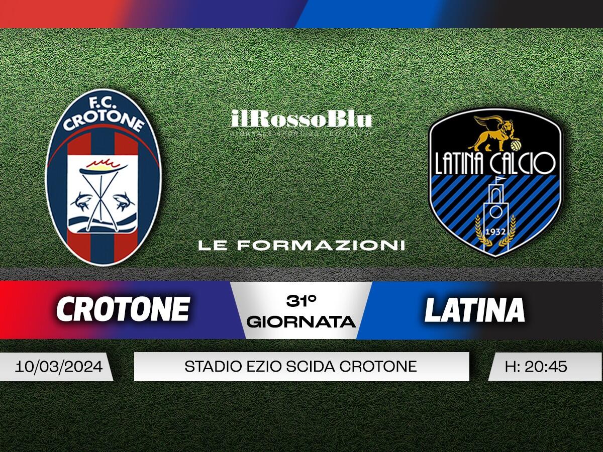 #CrotoneLatina | Le Formazioni: Baldini conferma gli undici di Messina - 