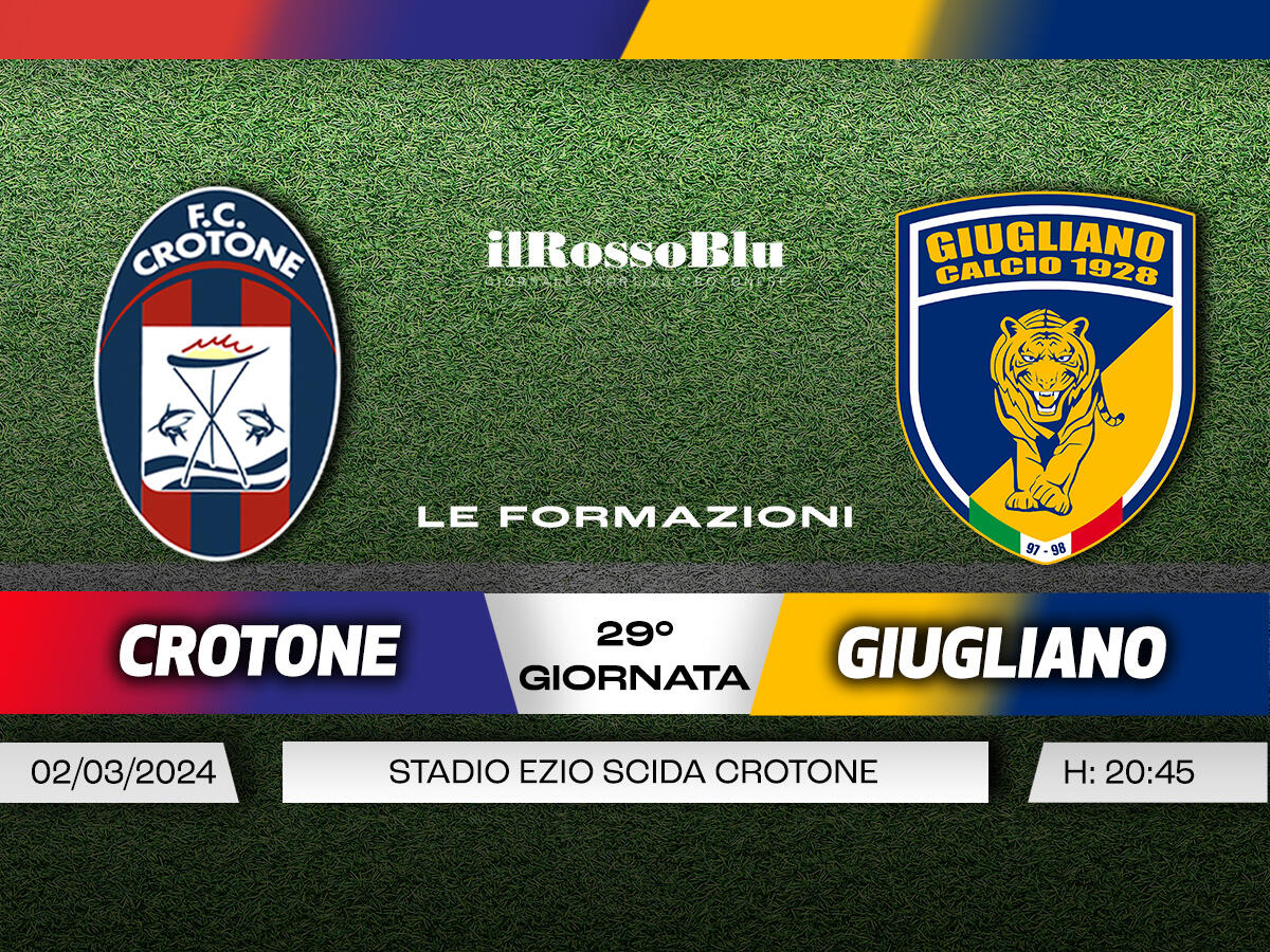 #CrotoneGiugliano | Le Formazioni - Due novità in campo per Baldini - 