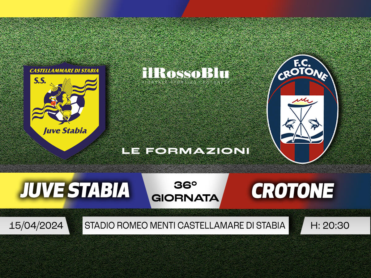 #JuveStabiaCrotone | Le Formazioni - Zauli rivoluziona l'undici titolare - 