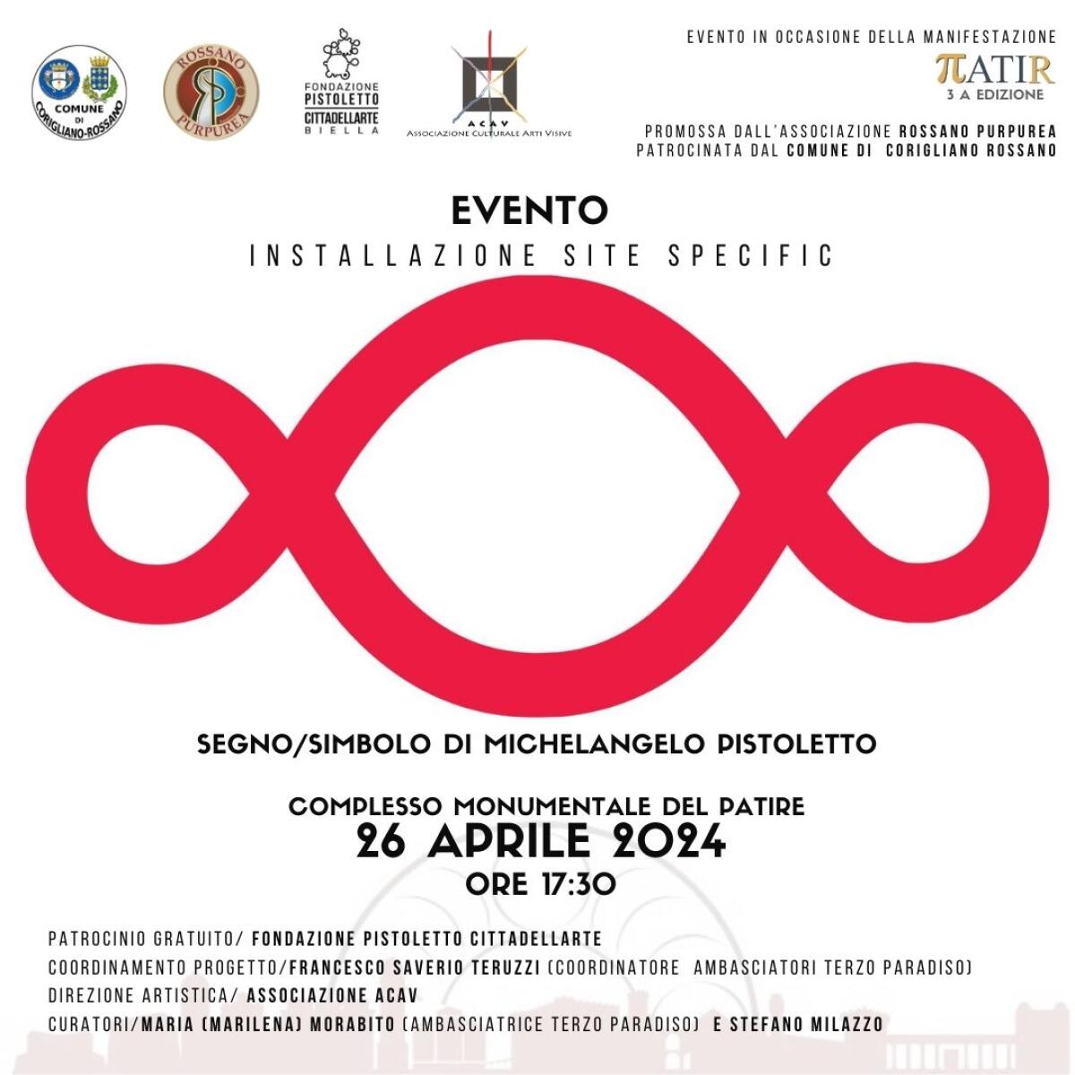 Corigliano Rossano: Installazione permanente del "Terzo Paradiso" - 