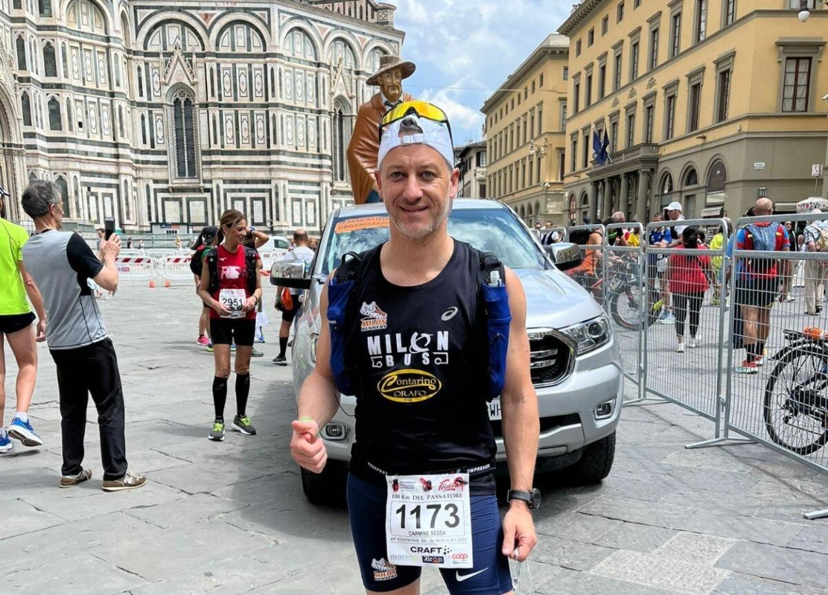 Milonrunners, impresa titanica di Carmine Sessa: corre per 14 ore "100 km del Passatore" - 