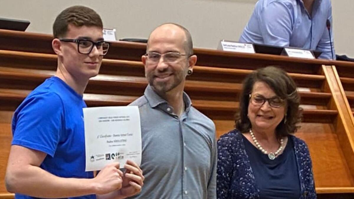 Andrea Napolitano del Ciliberto premiato all'Unical - 