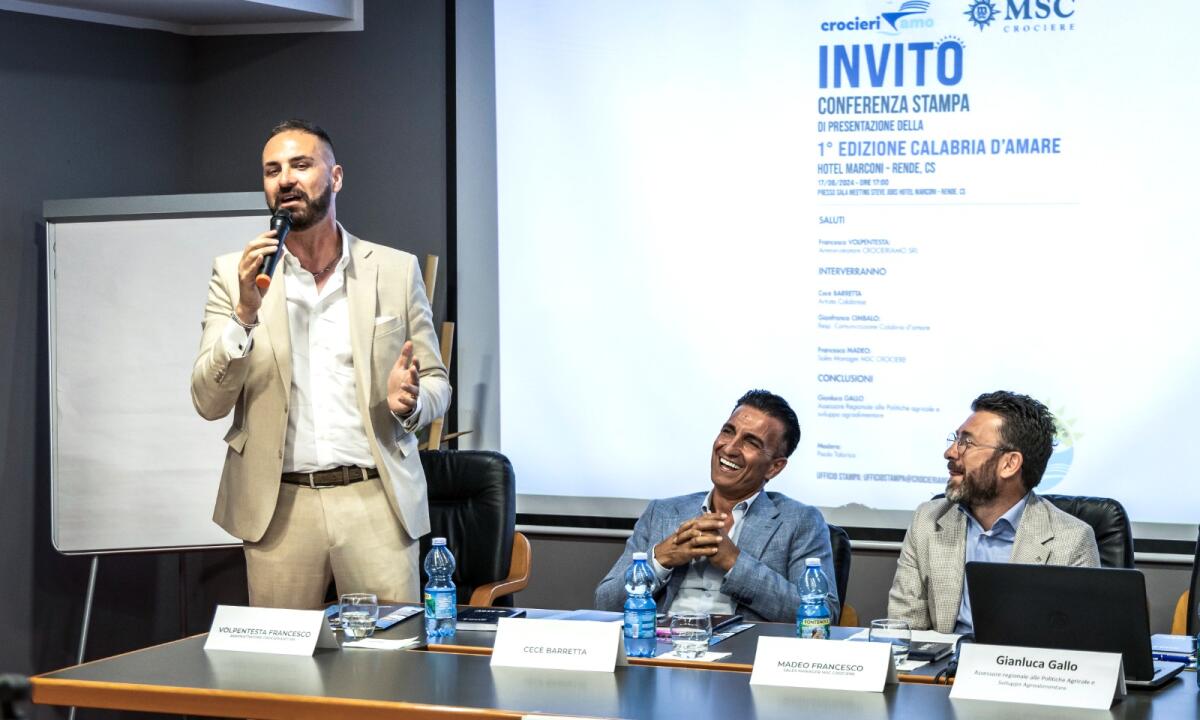 La Calabria protagonista su una nave da crociera - 