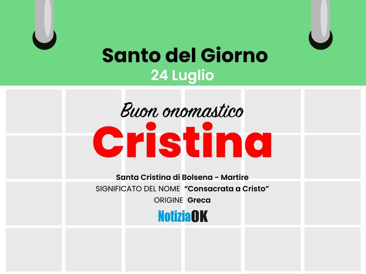Onomastico: il Santo del giorno è Santa Cristina - 