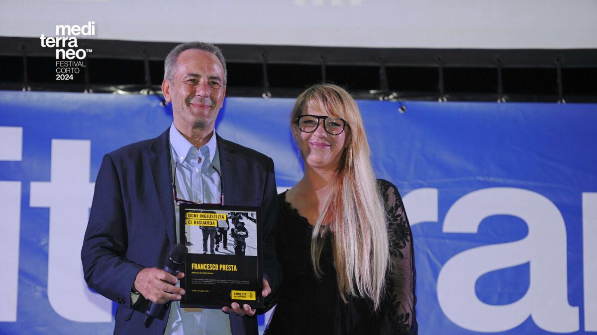 Festival Mediterraneo - Riconoscimento Amnesty a Francesco Presta come difensore diritti umani - 