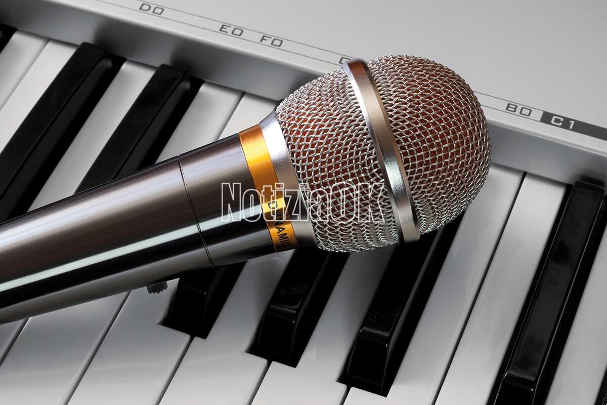 Vaccarizzo - Dal gemellaggio con Berat al concerto di musica bizantina e greca - Microphone on synthesizer keyboard