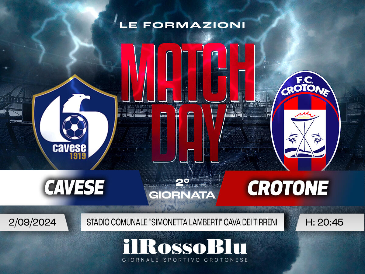 #CaveseCrotone | Le Formazioni: novità in attacco per i rossoblù - 