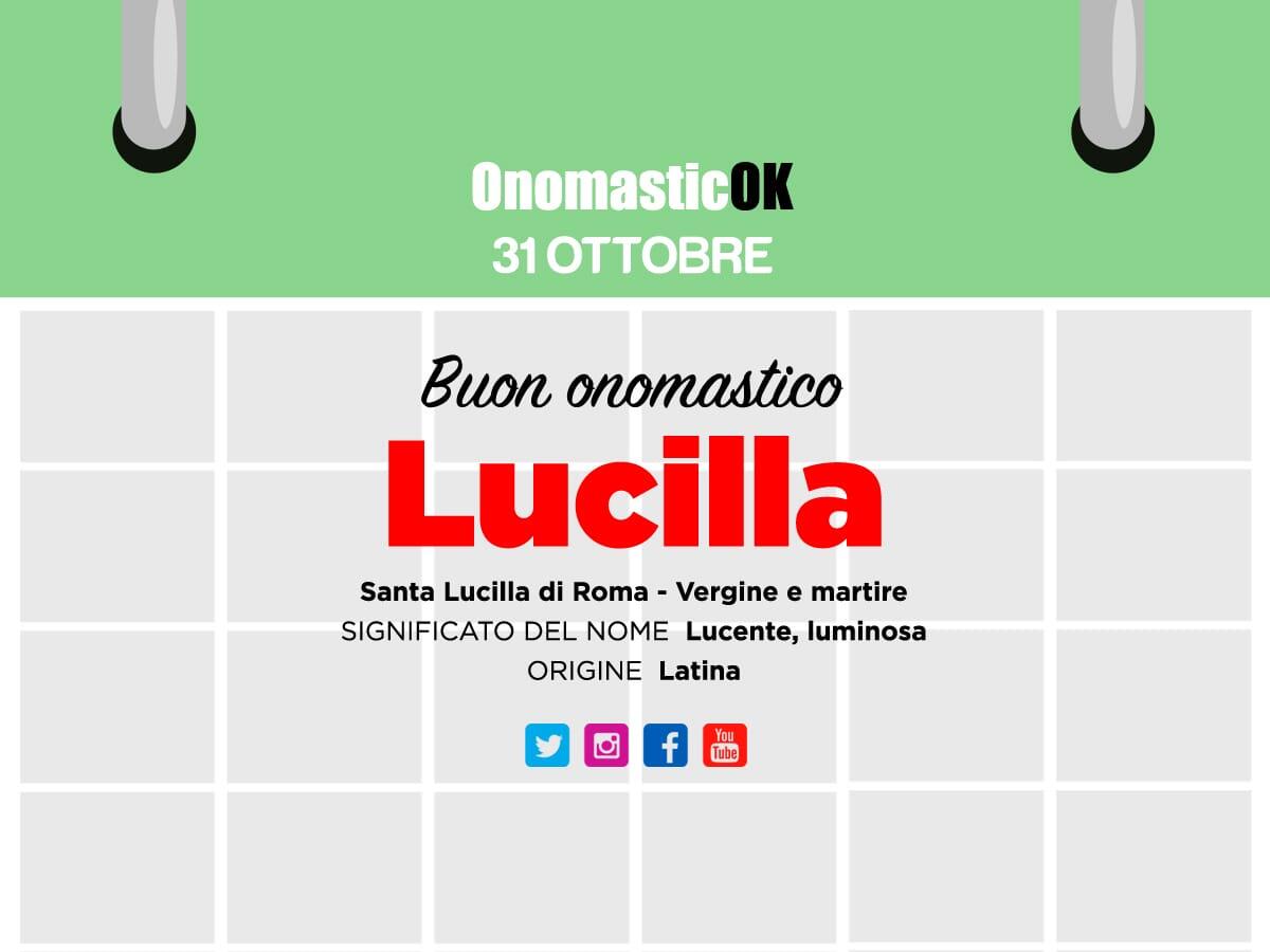 Onomastico: il Santo del giorno è Santa Lucilla - 