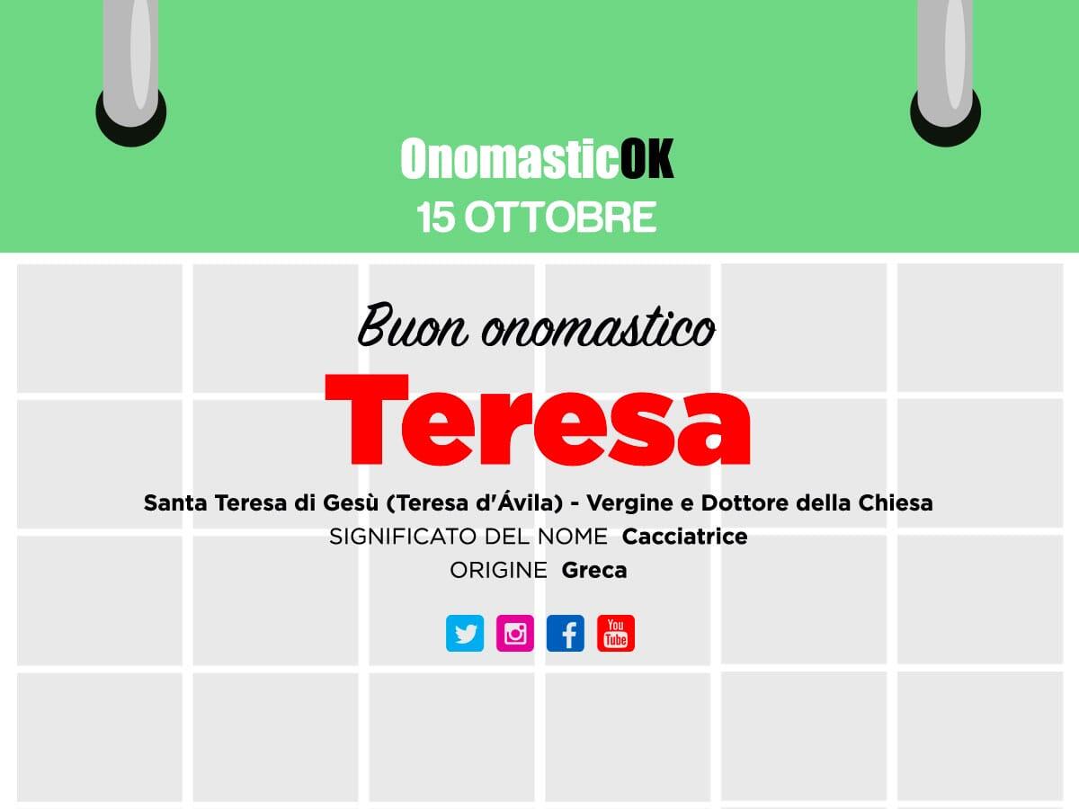 Onomastico: il Santo del giorno è Santa Teresa d'Avila -