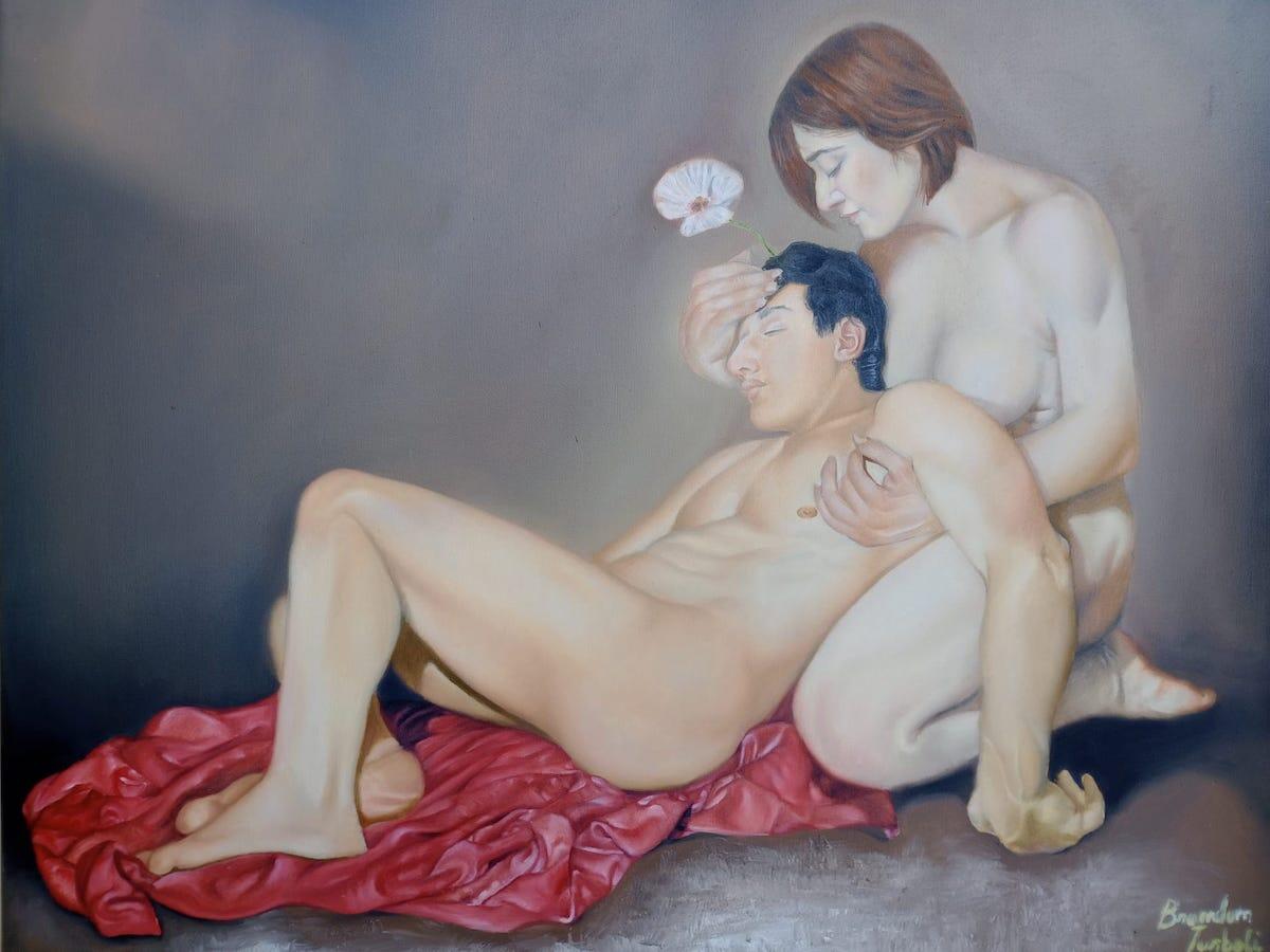 Cosenza - Il dipinto di Brandon Turboli in mostra al Premio della Biennale dei Licei artistici - 