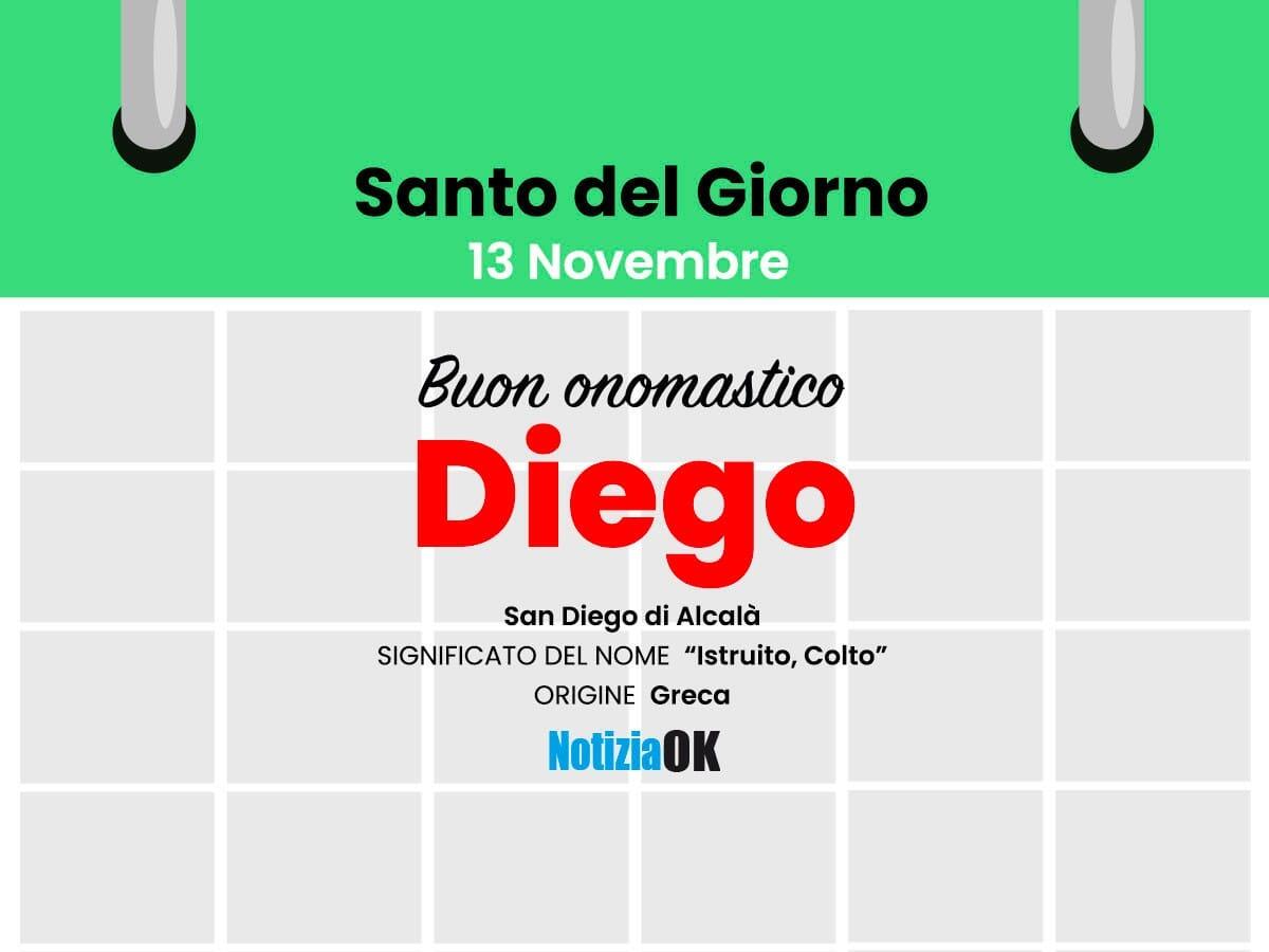Onomastico: il Santo del giorno è San Diego -