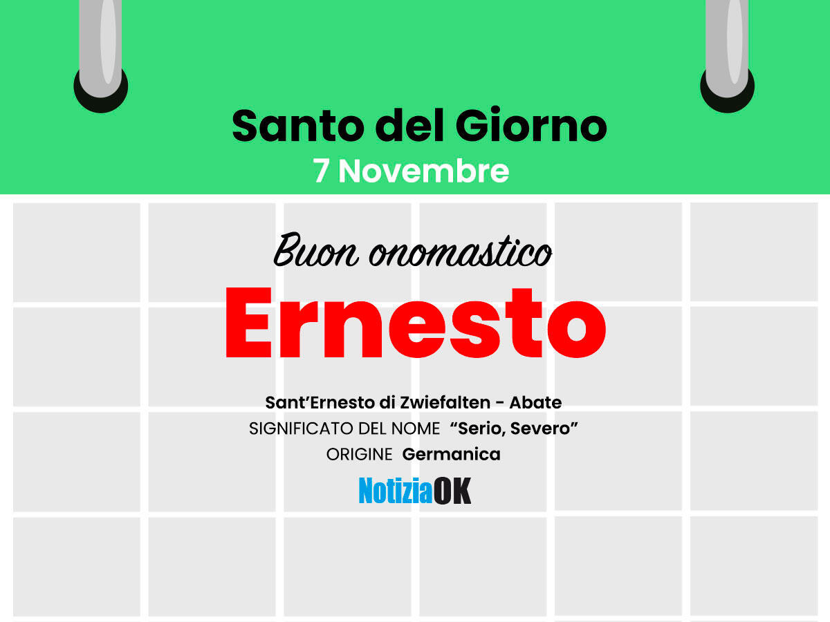 Oggi la Chiesa celebra la memoria di Sant'Ernesto - 